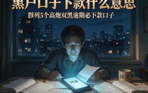 黑户口子下款什么意思，胪列5个高炮双黑逾期必下款口子