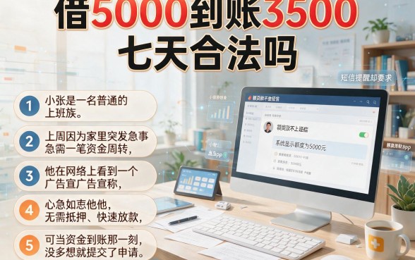 借5000到账3500七天合法吗,条列五个小额贷款不查征信的app