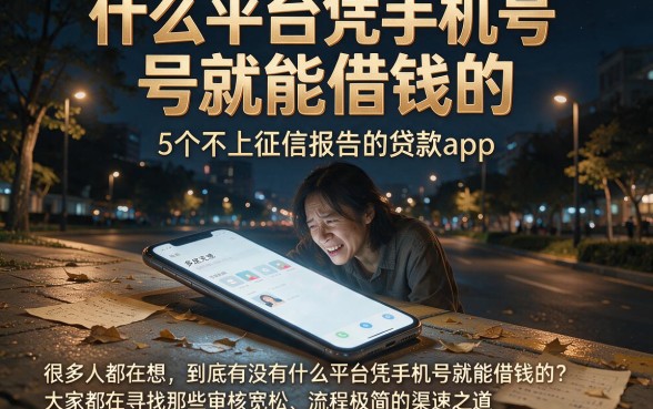 什么平台凭手机号就能借钱的,详细阐述5个不上征信报告的贷款app