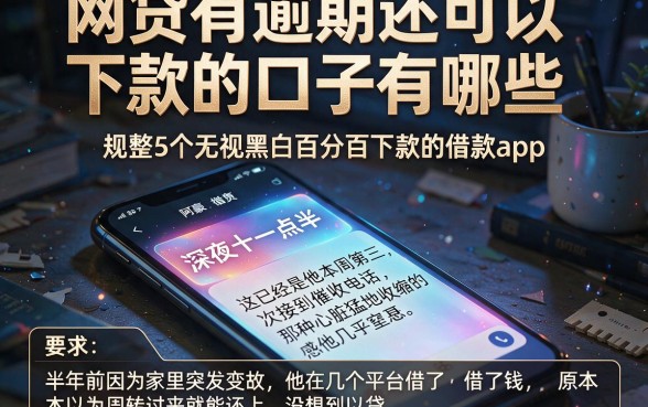 网贷有逾期还可以下款的口子有哪些,规整5个无视黑白百分百下款的借款app