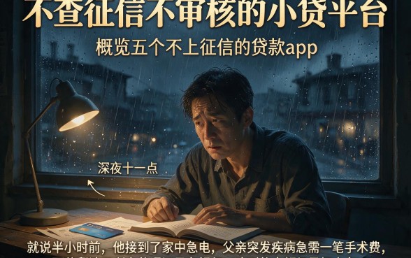 不查征信不审核的小贷平台，概览五个不上征信的贷款app