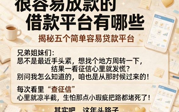很容易放款的借款平台有哪些,揭秘五个简单容易贷款平台