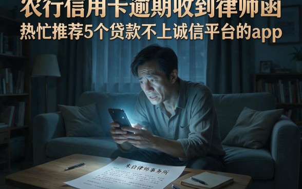 农行信用卡逾期收到律师函,热忱推荐5个贷款不上诚信平台的app