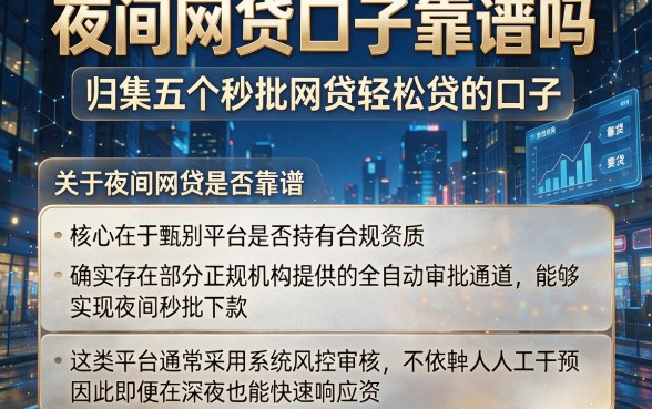 夜间网贷口子靠谱吗,归集五个秒批网贷轻松贷的口子