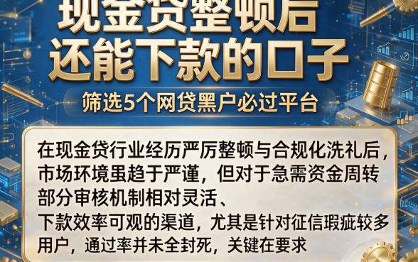 现金贷整顿后还能下款的口子,筛选5个网贷黑户必过平台