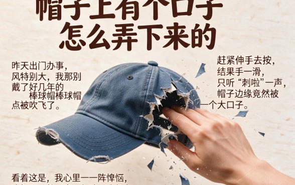 帽子上有个口子怎么弄下来的,详细阐述5个手机身份证秒借现金的口子