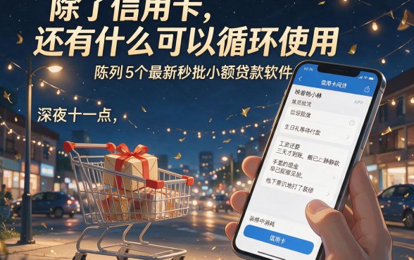 除了信用卡,还有什么可以循环使用,陈列5个最新秒批小额贷款软件