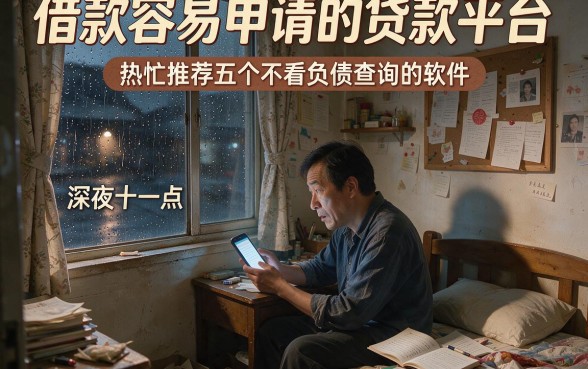 借款容易申请的贷款平台,热忱推荐五个不看负债查询的软件