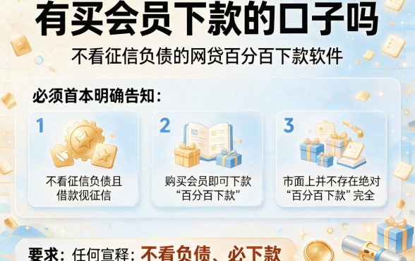 有买会员下款的口子吗,条列五个不看征信负债的网贷百分百下款软件