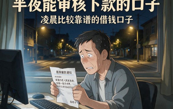半夜能审核下款的口子,概括五个比较靠谱的借钱口子