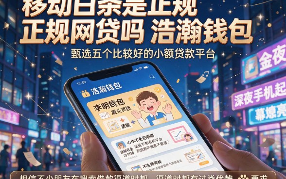 移动白条是正规网贷吗浩瀚钱包，甄选五个比较好的小额贷款平台
