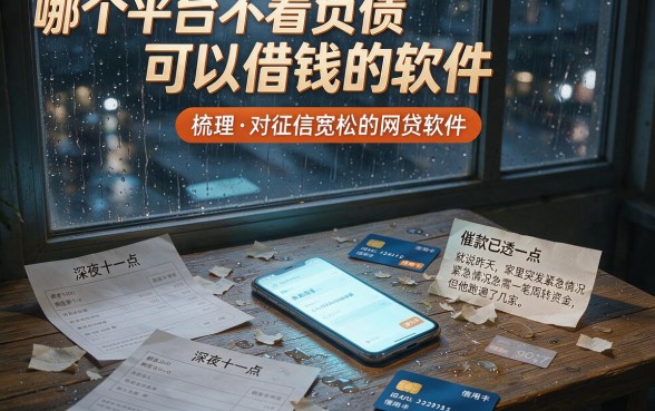 哪个平台不看负债可以借钱的软件，梳理五个对征信宽松的网贷软件