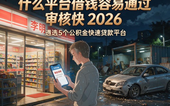 什么平台借钱容易通过,审核快2026,遴选5个公积金快速贷款平台