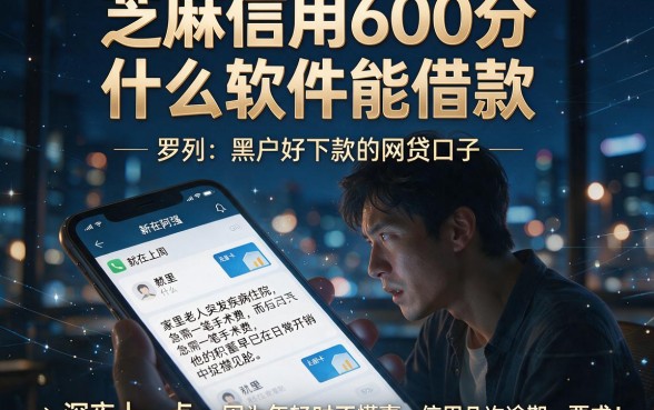 芝麻信用600分什么软件能借款，罗列五个黑户好下款的网贷口子