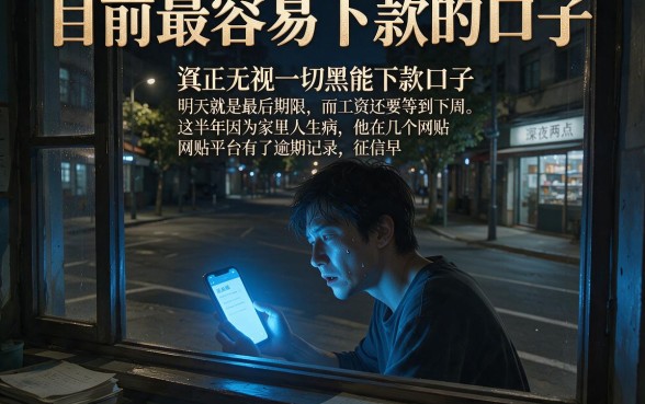 目前最容易下款的口子，陈列五个真正无视一切黑能下款口子