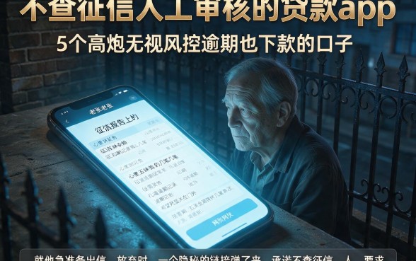 不查征信人工审核的贷款app,详细阐述5个高炮无视风控逾期也下款的口子