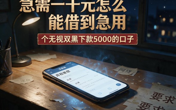 急需一千元怎么能借到急用,深入剖析五个无视双黑下款5000的口子