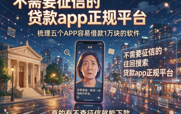 不需要征信的贷款app正规平台,梳理五个APP容易借款1万块的软件