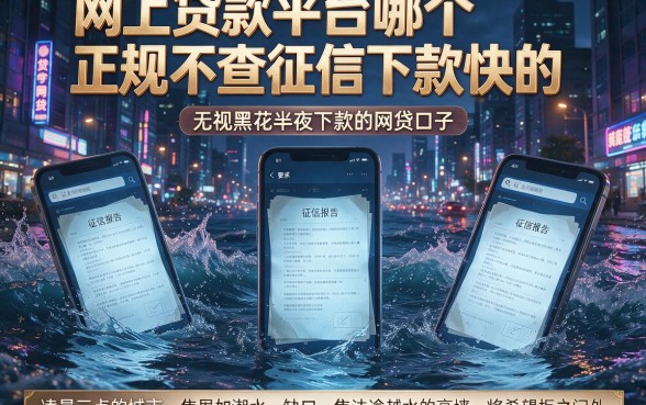 网上贷款平台哪个正规不查征信下款快的，细致阐述五个无视黑花半夜下款的网贷口子