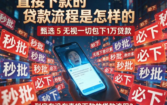 直接下款的贷款流程是怎样的,甄选5个无视一切包下1万的贷款