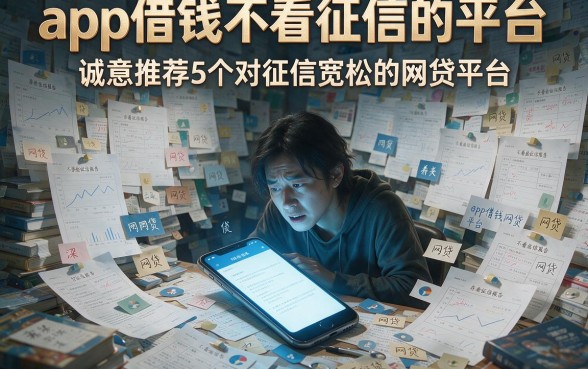 app借钱不看征信的平台，诚意推荐5个对征信宽松的网贷平台