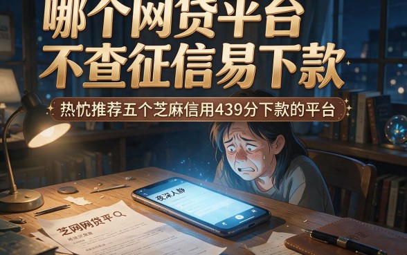 哪个网贷平台不查征信易下款，热忱推荐五个芝麻信用439分下款的平台