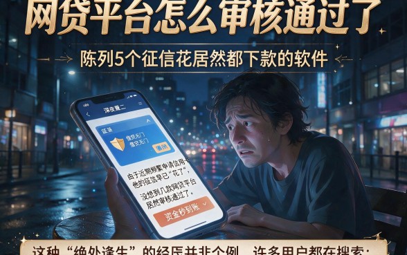 网贷平台怎么审核通过了,陈列5个征信花居然都下款的软件