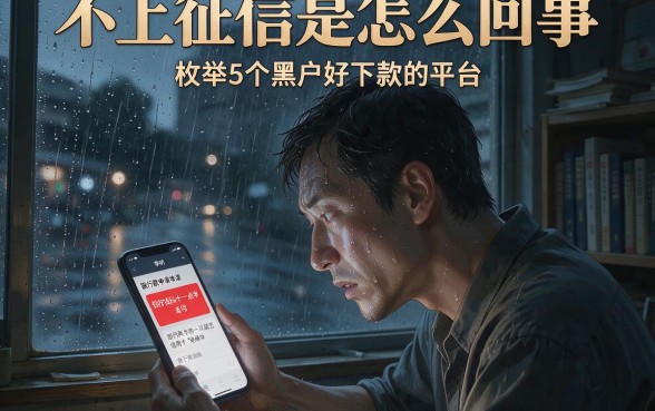 不上征信是怎么回事,枚举5个黑户好下款的平台