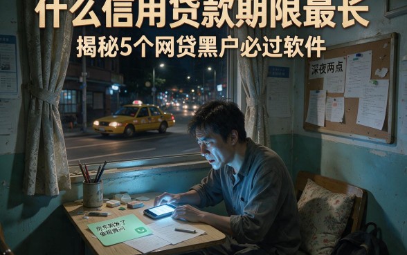 什么信用贷款期限最长,揭秘5个网贷黑户必过软件