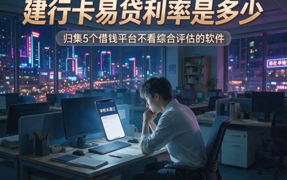建行卡易贷利率是多少，归集5个借钱平台不看综合评估的软件