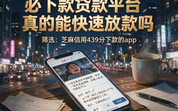 必下款贷款平台真的能快速放款吗,筛选五个芝麻信用439分下款的app