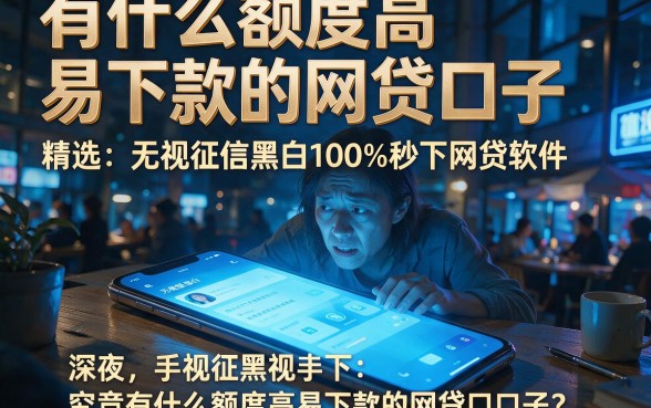 有什么额度高易下款的网贷口子,精选五个无视征信黑白100%秒下网贷软件