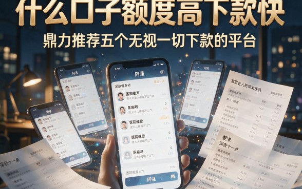什么口子额度高下款快，鼎力推荐五个无视一切下款的平台
