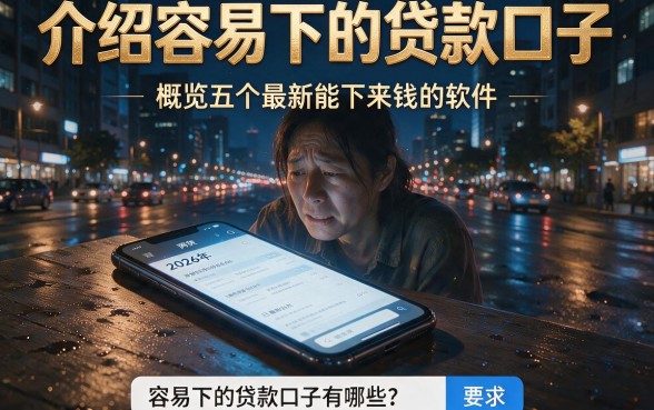 介绍容易下的贷款口子,概览五个最新能下来钱的软件
