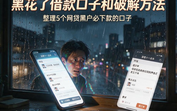 黑花了借款口子和破解方法,整理5个网贷黑户必下款的口子