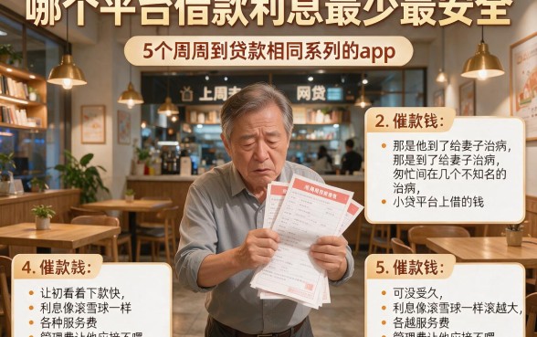 哪个平台借款利息最少最安全,详细阐述5个周周到贷款相同系列的app