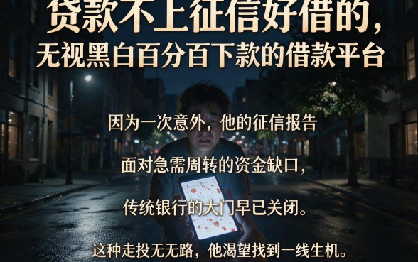 贷款不上征信好借的，罗列五个无视黑白百分百下款的借款平台