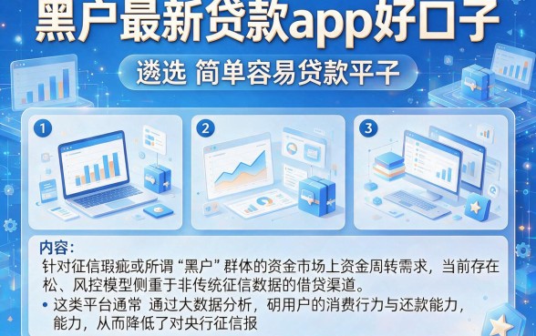 黑户最新贷款app好口子,遴选5个简单容易贷款平台