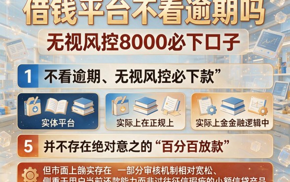 借钱平台不看逾期吗,理出5个无视风控8000必下口子