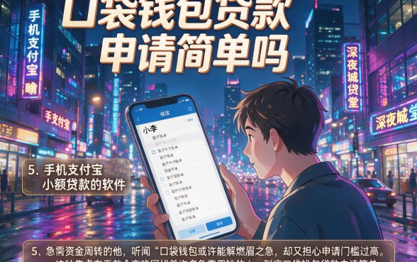 口袋钱包贷款申请简单吗，罗列5个手机支付宝小额贷款的软件