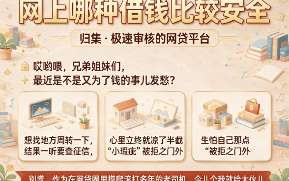 网上哪种借钱比较安全,归集五个极速审核的网贷平台