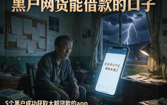 黑户网货能借款的口子，详尽说明5个黑户成功获取大额贷款的app