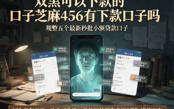 双黑可以下款的口子芝麻456有下款口子吗,规整五个最新秒批小额贷款口子