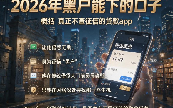 2026年黑户能下的口子,概括五个真正不查征信的贷款app