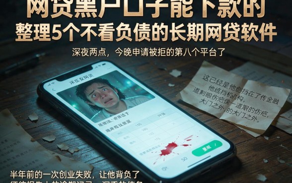 网贷黑户口子能下款的，整理5个不看负债的长期网贷软件