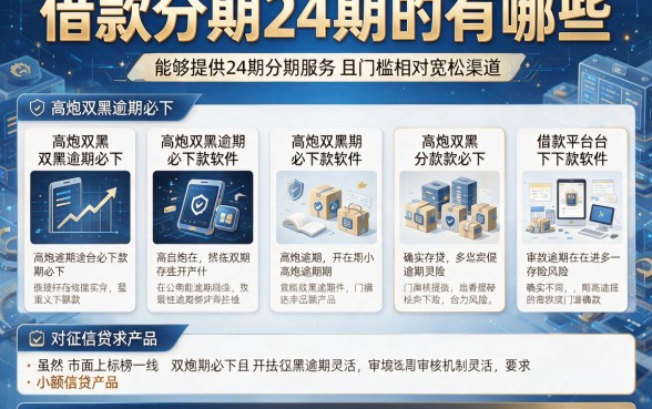 借款分期24期的有哪些,详细阐述五个高炮双黑逾期必下款软件
