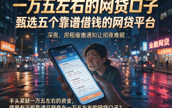 一万五左右的网贷口子,甄选五个靠谱借钱的网贷平台