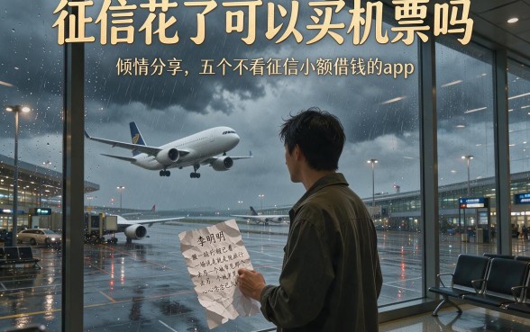征信花了可以买机票吗,倾情分享五个不看征信小额借钱的app