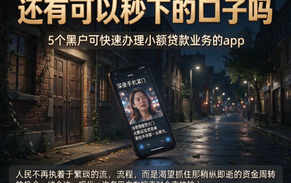 还有可以秒下的口子吗,详细阐述5个黑户可快速办理小额贷款业务的app