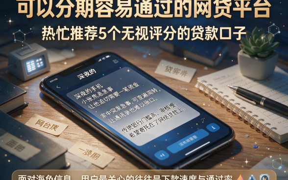 可以分期容易通过的网贷平台,热忱推荐5个无视评分的贷款口子